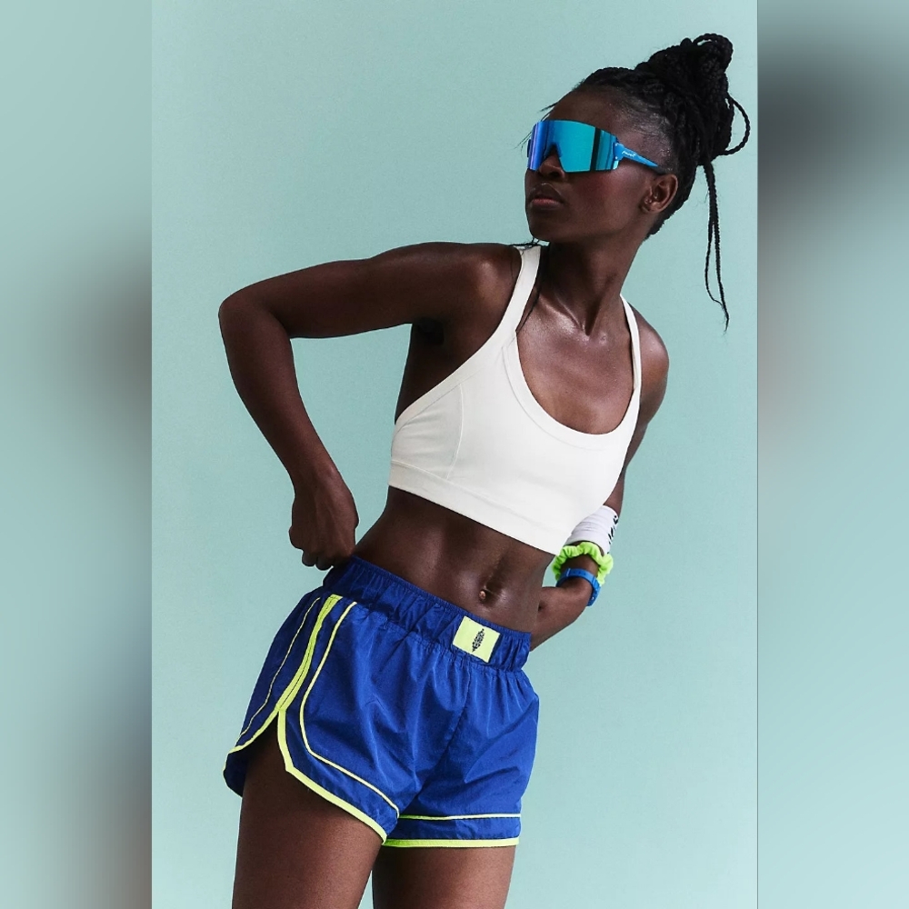 FP Movement Varsity Blues Shorts In Sapphire Skies